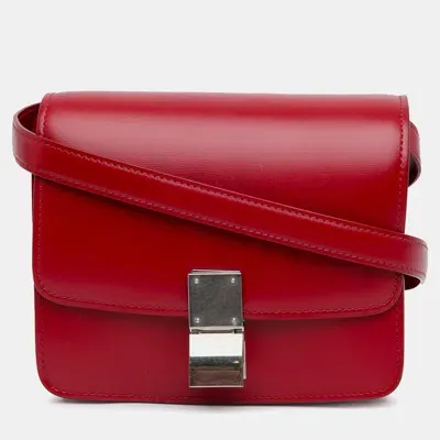 Pre-owned Celine Small Classic Box In Red