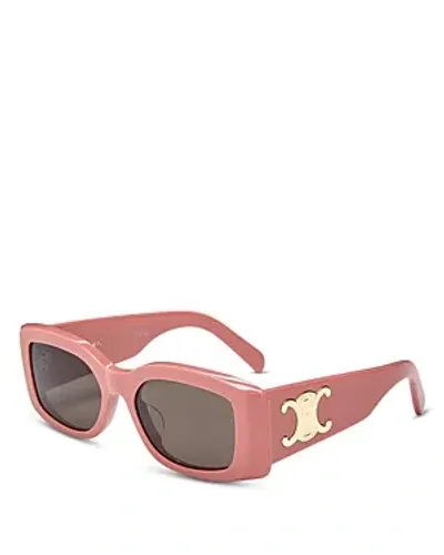 Celine Square Sunglasses, 53mm In Pink/brown Solid