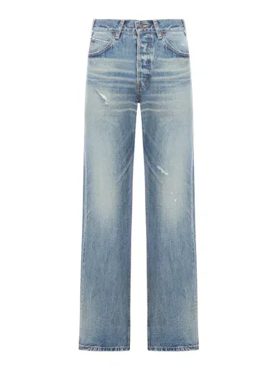 Celine Straight Leg Jeans In Blue