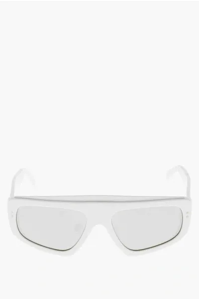 Celine Sunglasses With Mirrored Lens In White