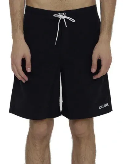 Celine Swim Shorts In Black