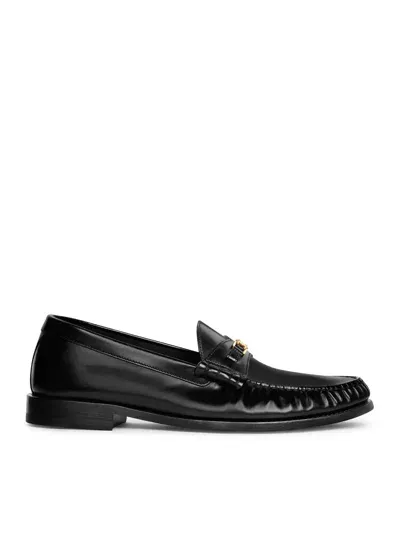 Celine Triomphe  Luco Loafers In Polished Bulls Leather In Black