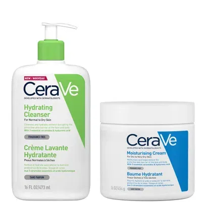 Cerave Cleanser Large Duo In White