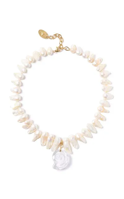 Chan Luu Exclusive Kailani Mother-of-pearl Necklace In White