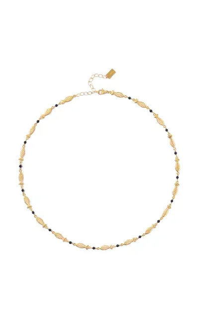 Chan Luu Exclusive Minnow 18k Gold Plated Onyx Necklace