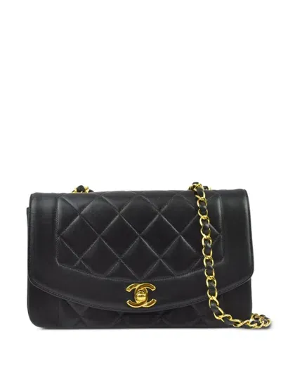 Pre-owned Chanel 1997 Small Diana Shoulder Bag In Black