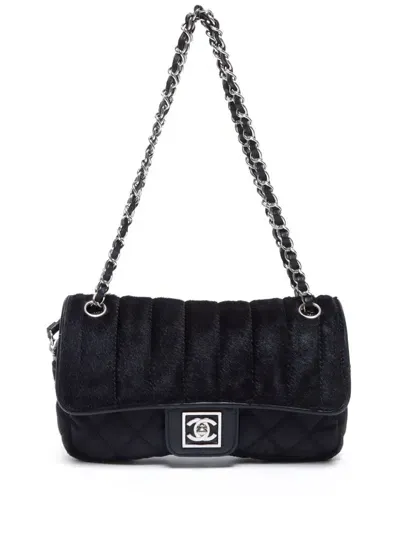 Pre-owned Chanel 2006 Quilted Shoulder Bag In Black