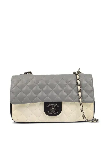 Pre-owned Chanel 2014 Classic Flap Shoulder Bag In Grey