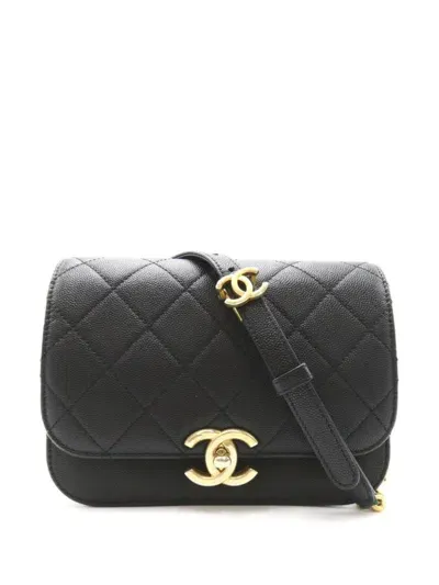 Pre-owned Chanel 2020 Matelasse Chain Shoulder In Black