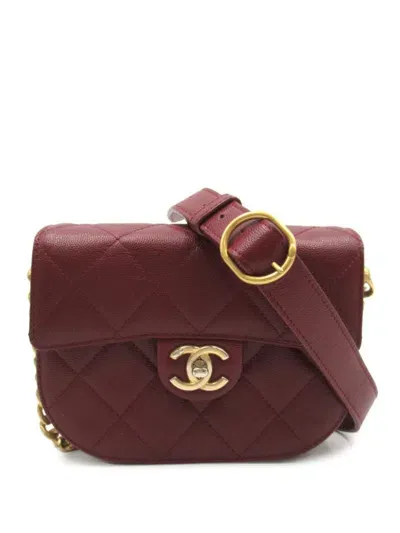 Pre-owned Chanel 2020 Matelasse Chain Shoulder In Red