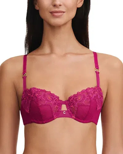 Chantelle Lace Demi Bra In Ruby Multi