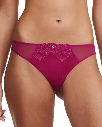 Chantelle Lace Thong In Ruby Multi