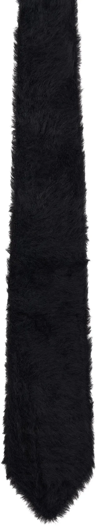 Charles Jeffrey Loverboy Black Fluffy Tie In Blk