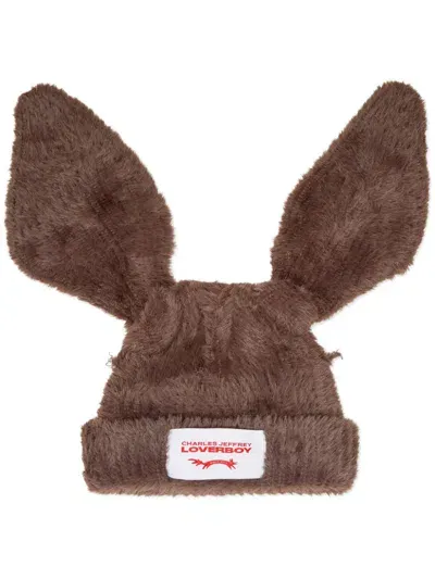 Charles Jeffrey Loverboy Chunky Rabbit Beanie In Brown