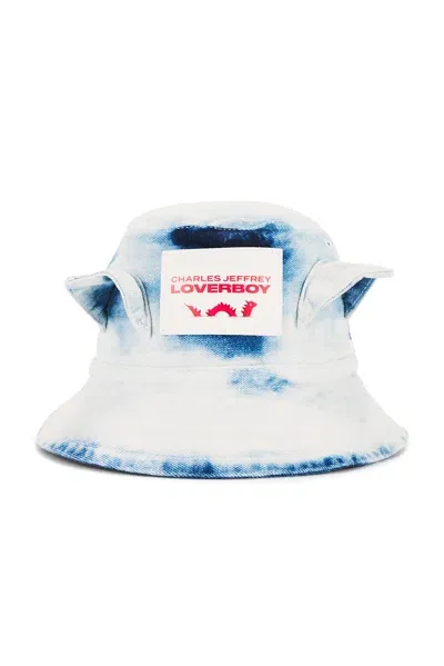 Charles Jeffrey Loverboy Ears Bucket Hat In White Bleach