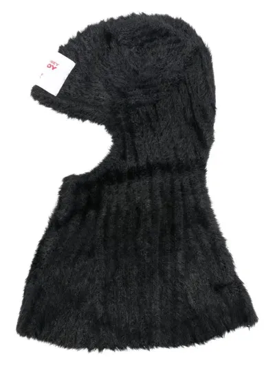 Charles Jeffrey Loverboy Fluffy Ears Balaclava In Black