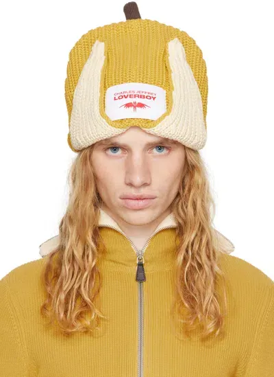 Charles Jeffrey Loverboy Yellow Chunky Banana Beanie In Ylw