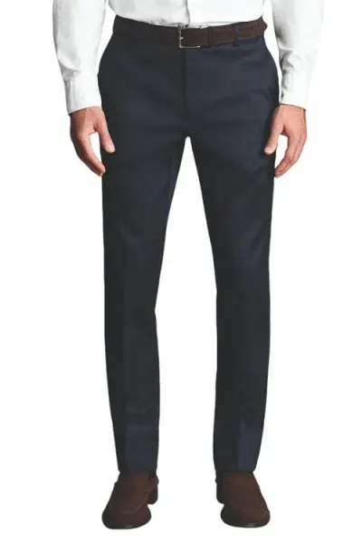 Charles Tyrwhitt Slim Fit Smart Texture Trousers In Denim Blue