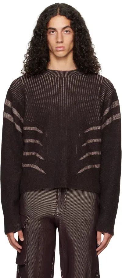 Charlie Constantinou Brown Plated Sweater In Dark Brown/beige