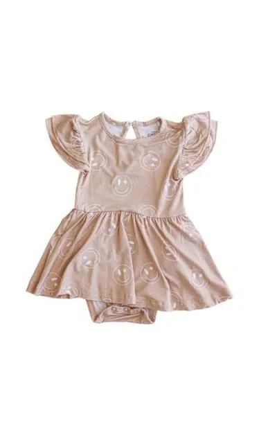 Charlie Lou Baby ® Baby Girl's Starry Eyed Smiley Twirl Dress In Beige