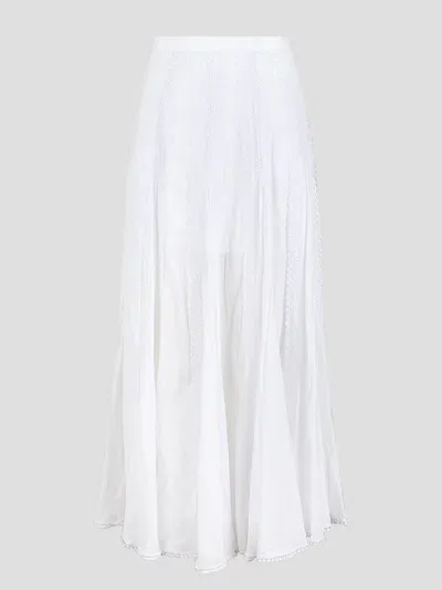 Charo Ruiz Norma Long Skirt In White