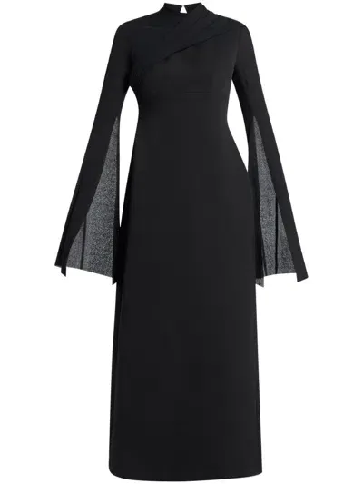 Chats By C.dam Long-sleeved Dress In Black