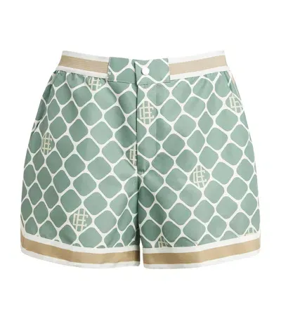 Che Deira Print Baller Swim Shorts In Green