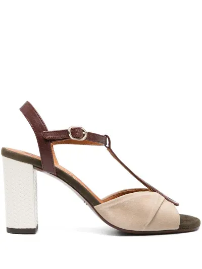 Chie Mihara 90mm Biagio Suede Sandals In Cream