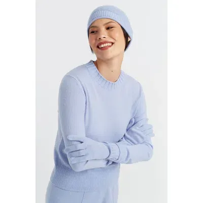 Chinti & Parker Wool-cashmere Beanie In Washed Blue