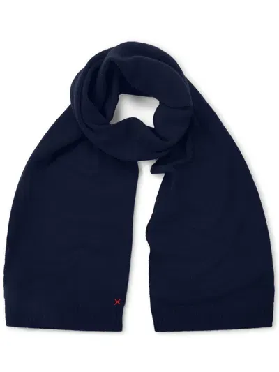 Chinti & Parker Decorative-stitching Scarf In Blau