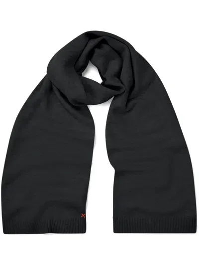 Chinti & Parker Decorative-stitching Scarf In Grey