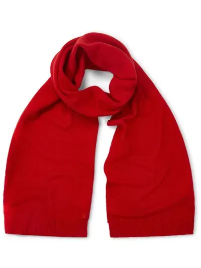 Chinti & Parker Decorative-stitching Scarf In Rot