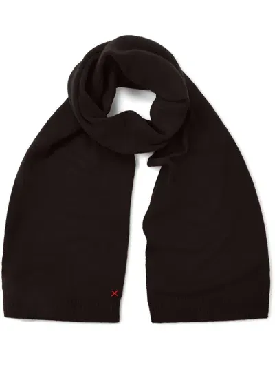 Chinti & Parker Decorative-stitching Scarf In Schwarz