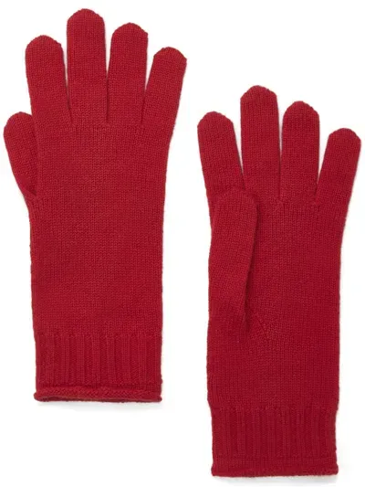 Chinti & Parker Knitted Gloves In 红色