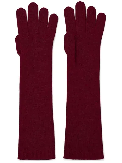 Chinti & Parker Long Cashmere Gloves In Red