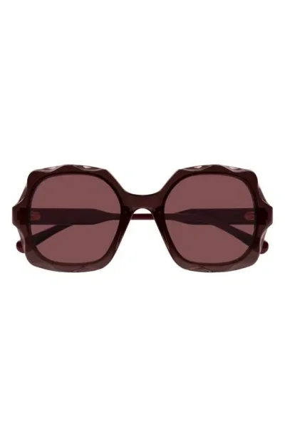 Chloé 53mm Square Sunglasses In Violet