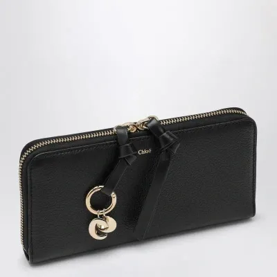 Chloé Alphabet Zipped Wallet In Black