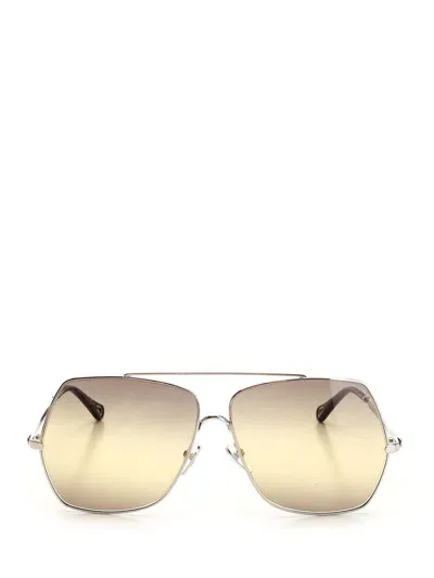 Chloé Aly Sunglasses In White