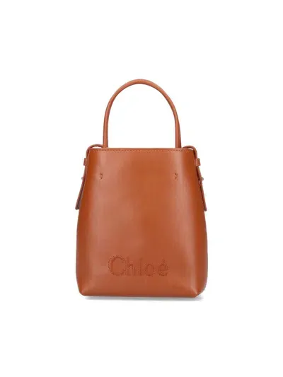 Chloé Sense Micro Bag In Brown