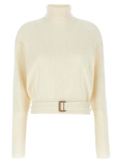 Chloé Belt Sweater Sweater, Cardigans White