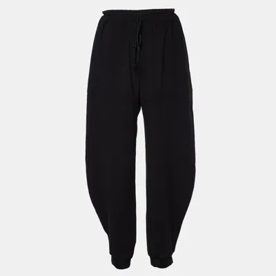 Pre-owned Chloé Black Crepe Joggers L