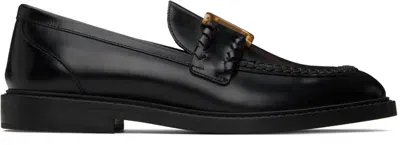 Chloé Black Marcie Loafers In 001 Black