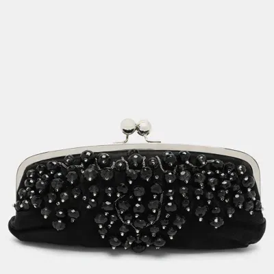 Pre-owned Chloé Black Suede Embellished Clutch