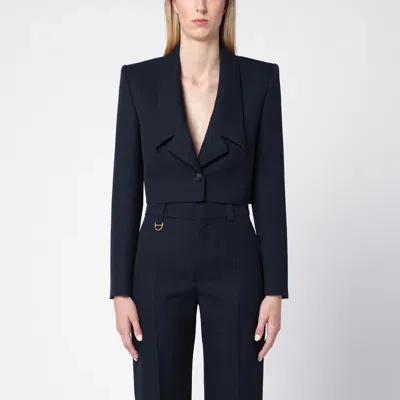 Chloé Blue Wool Short Spencer Jacket