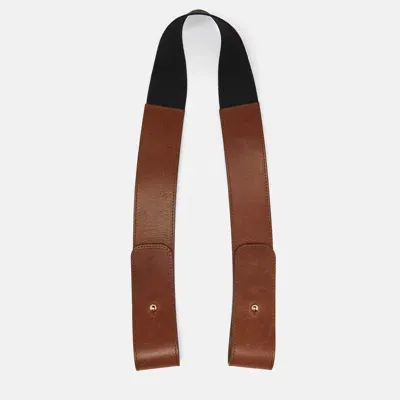 Pre-owned Chloé Brown Leather And Elastic Band Waist Belt