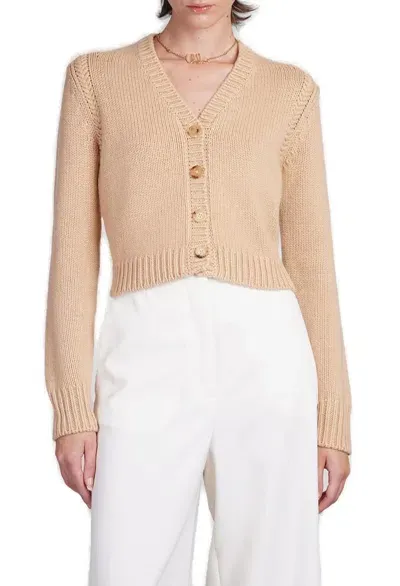 Chloé Buttoned V In Beige