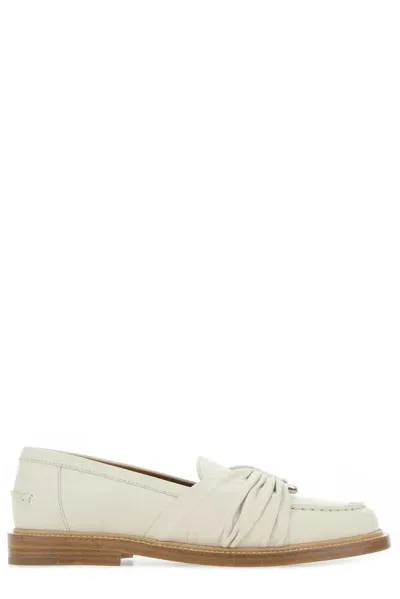 Chloé C Flat Loeafers In White