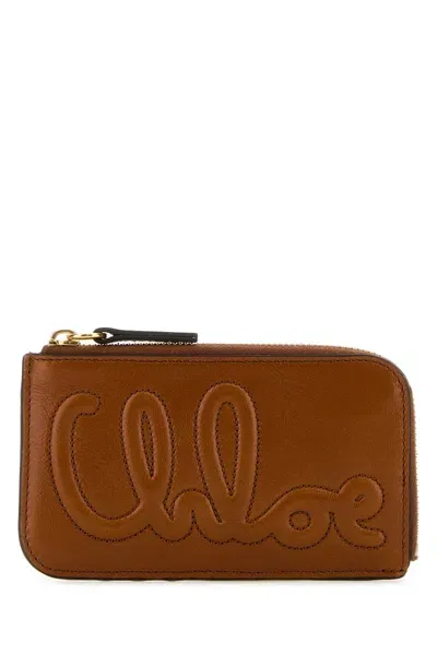 Chloé Caramel Leather Wallet In Claybrown