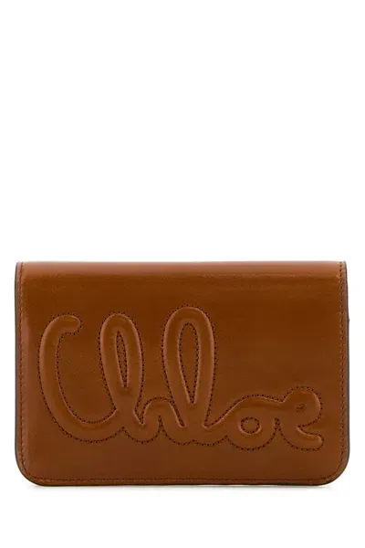 Chloé Caramel Leather Wallet In Claybrown