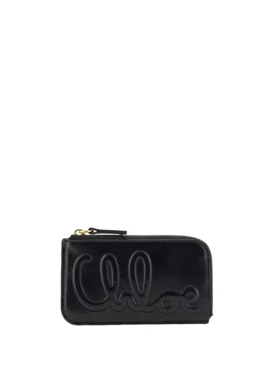 Chloé Card Holder In Black